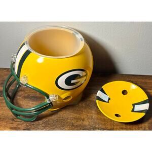 Vintage Green Bay Packers NFL Snack Helmet with Lid Super Bowl Chip & Dip